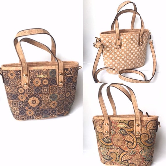 Cork handbag for women, cork bag, vegan bag, natur