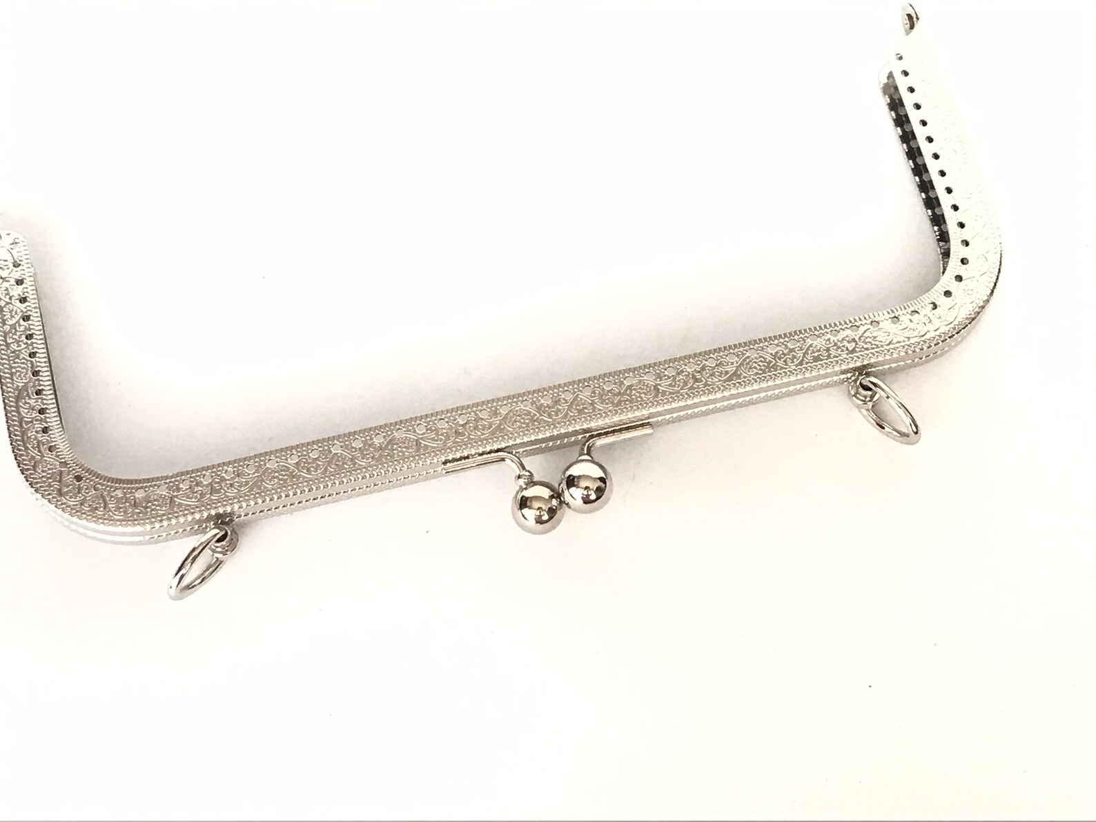 1x Silver Metal Purse Frame With Sewing Holes 24 Cm 9.45 Etsy