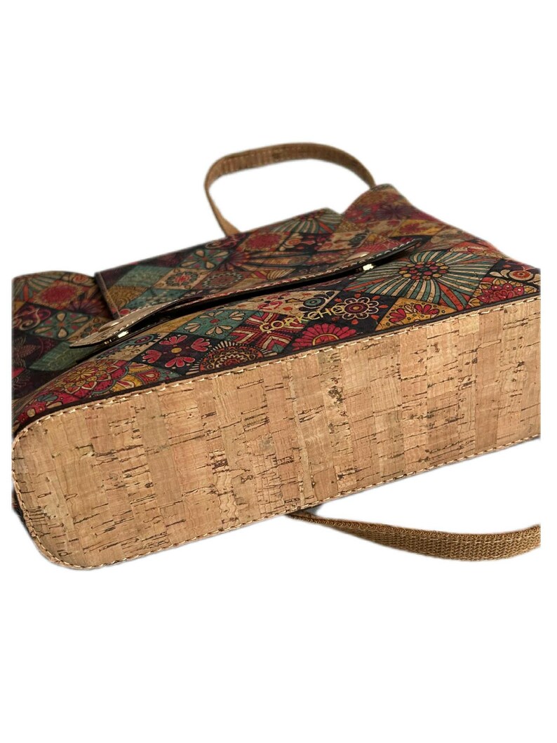 Cork handbag for women, cork bag, vegan bag, natural materials, eco bag, eco-friendly accessory vegetable leather wallet compact wallet image 10