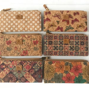 Cork wallet, cork bag, vegan wallet, womens eco-friendly wallet with place for cards and coins, portuguese cork wallet
