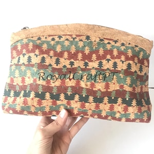 Kork Handtasche für Frauen, Korktasche, vegane Tasche, Naturmaterial, Eco Tasche, Ledertasche, Weihnachtstasche, Weihnachtsgeschenk, Weihnachtsbaum Clutch