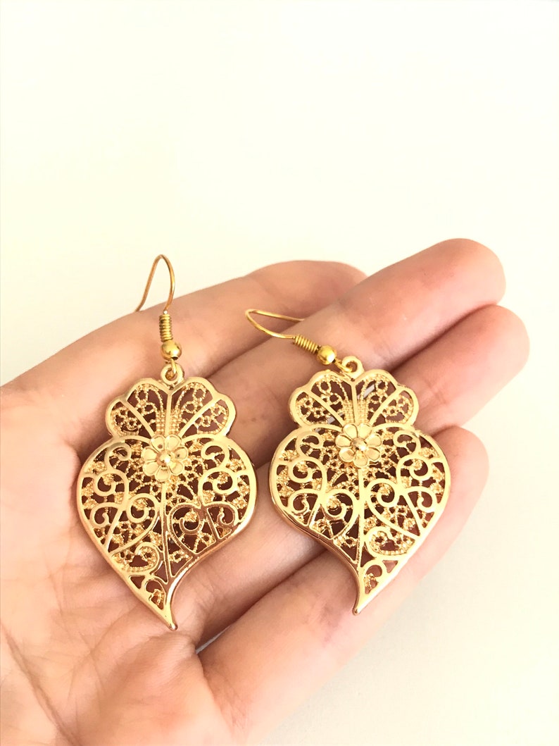 1 Paire De Boucles D oreilles En Or Filigran Portugais 3 5 Cm 1-paire-de-boucles-d-oreilles-en-or-filigran-portugais-3-5-cm