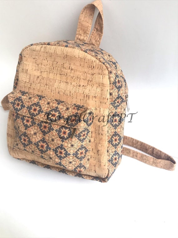 Cork Backpack for Women, Cork Bag, Vegan Bag, Natural  display picture 1