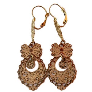 Viana&#39;s hearts earrings, portuguese filigree earrings, traditional filigree Portugal heart of Viana Love gold earrings stainless steel