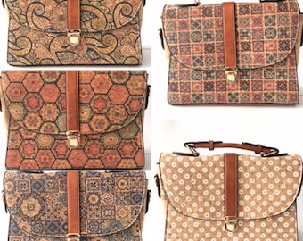 Cork handbag for women, cork bag, vegan bag, natural materials, eco bag, leather bag, shoulder bag, natural cork color, no printing