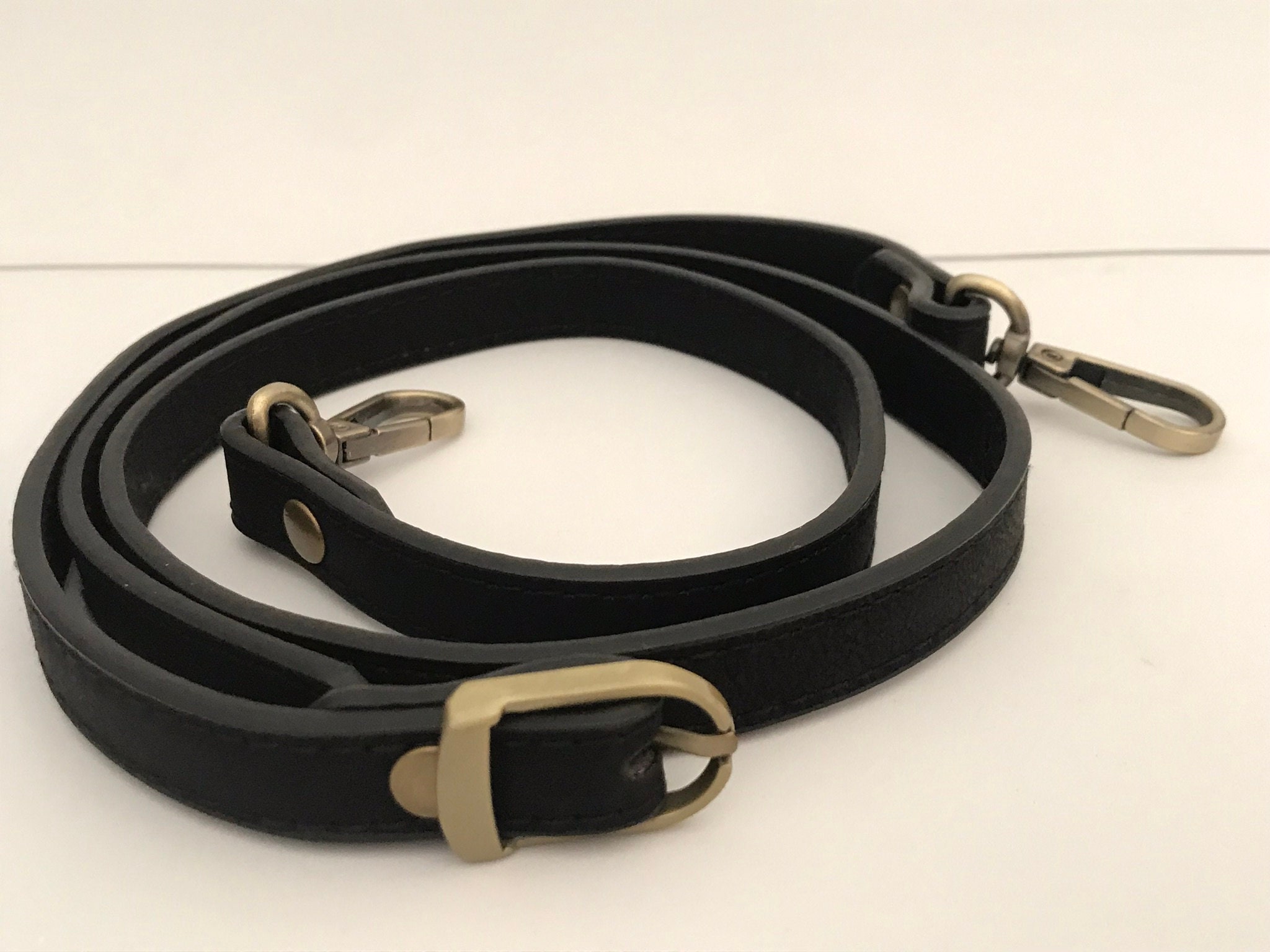 1 Leather strap for bags bag handles in black leather 1.10 Etsy
