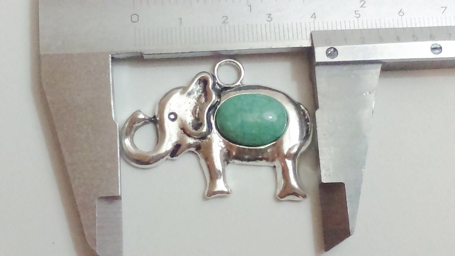 Collier Tibétain éléphant En Argent Tibétain Et Turquoise Reconstituée - Style Ethnique - Collier Mi-long Femme
