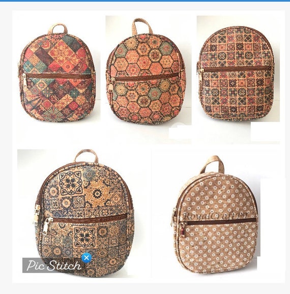 Cork backpack for women, cork bag, vegan bag, natu