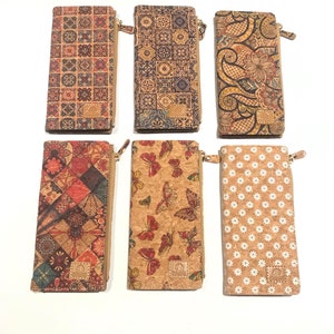 Cork wallet, cork bag, vegan wallet, womens eco-friendly wallet with place for cards and coins, portuguese cork wallet