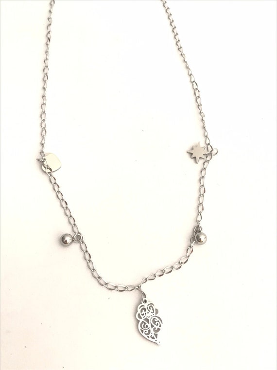 Portuguese filigree necklace Viana's heart pendant | Etsy