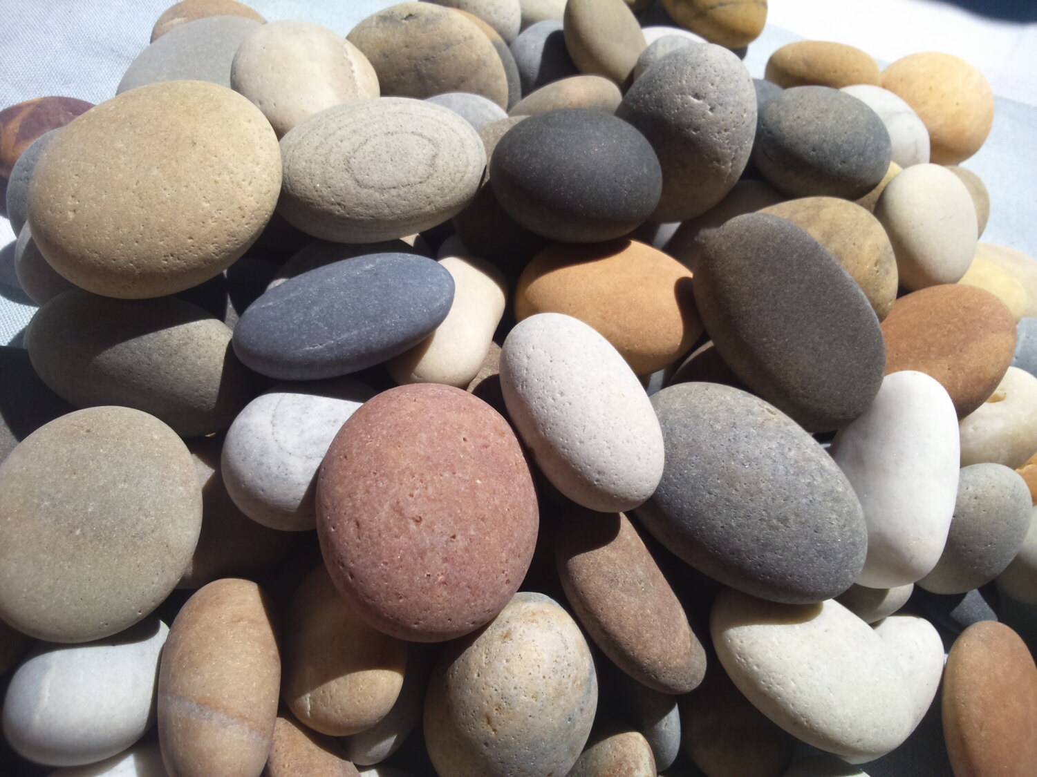50 Beach stones 3 to 4 cm 1.18 to 1.57 inches small