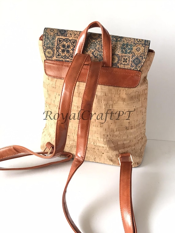 Cork backpack for women, cork bag, natural materi… - image 6