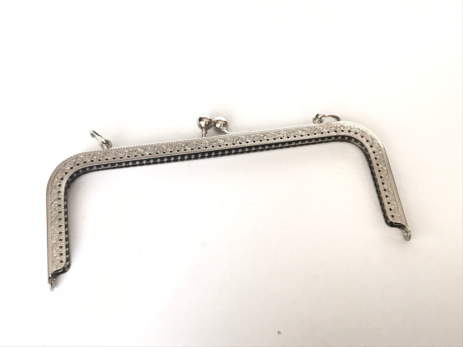 1x Silver Metal Purse Frame With Sewing Holes 24 Cm 9.45 Etsy