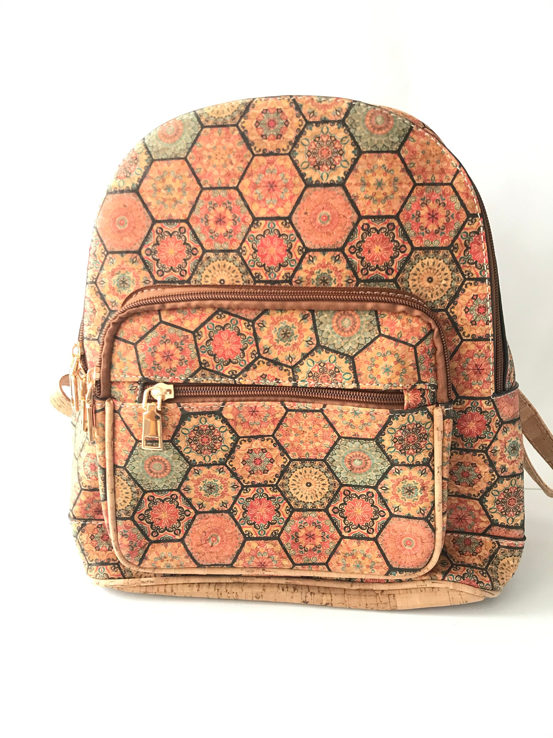 Cork Backpack for Women, Cork Bag, Vegan Bag, Natural  display picture 3