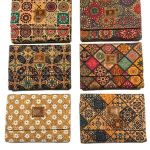 Cork wallet, vegan wallet, cork bag, womens eco-friendly wallet with place for cards and coins, portuguese cork wallet