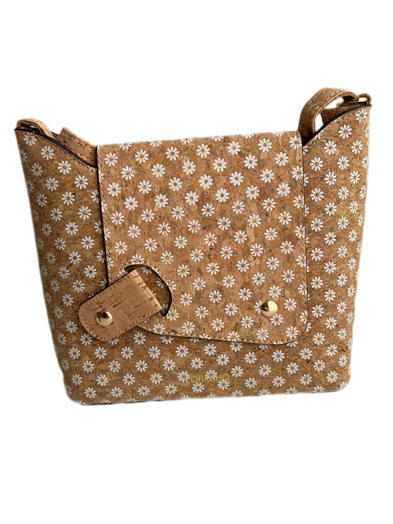 Cork handbag for women, cork bag, vegan bag, natural materials, eco bag, eco-friendly accessory vegetable leather wallet compact wallet Daisy