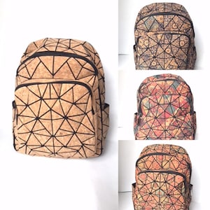 Mochila de corcho para mujer, bolso de corcho, bolso vegano, materiales naturales, bolso eco, bolso de piel, bolso scholl, bolso trasero de corcho, mochila 100% vegana