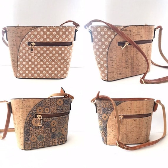 Cork handbag for women, cork bag, vegan bag, natu… - image 1