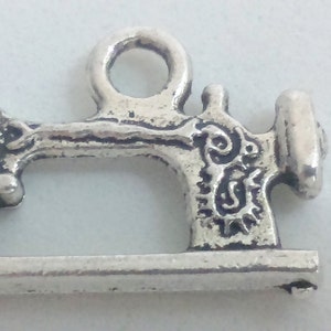 5x sewing machine pendant silver 18 mm charm findings supplies