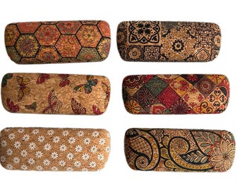 Glasses case in cork, cork sunglasses case, vegan glasses case, eyewear, cork acessories, reading glasses case, cork case