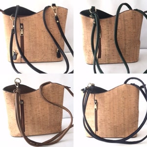 Bolso de corcho para mujer, bolso de corcho, bolso vegano, materiales naturales, bolso ecológico, bolso de cuero, bolso de hombro, bolso de cuero tribal