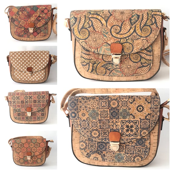 Cork handbag for women, cork bag, vegan bag, natur
