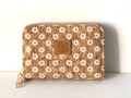 Cork wallet, vegan wallet, cork bag, womens eco-friendly wallet with place for cards and coins, daisy flower pattern, portuguese cork wallet product logo