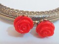 1 bronze metal purse frame with sewing holes 8.5 8,5 cm, supplies, red flower decoration, coin purse frame, red round purse frame product logo