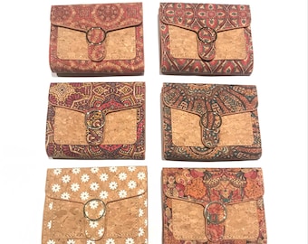 Cork wallet, vegan wallet, cork bag, womens eco-friendly wallet with place for cards and coins, portuguese cork wallet