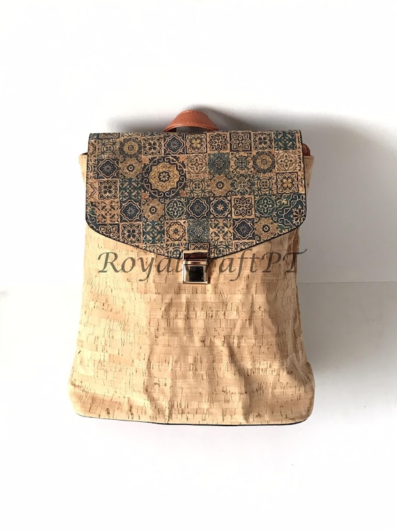 Cork backpack for women, cork bag, natural materi… - image 2