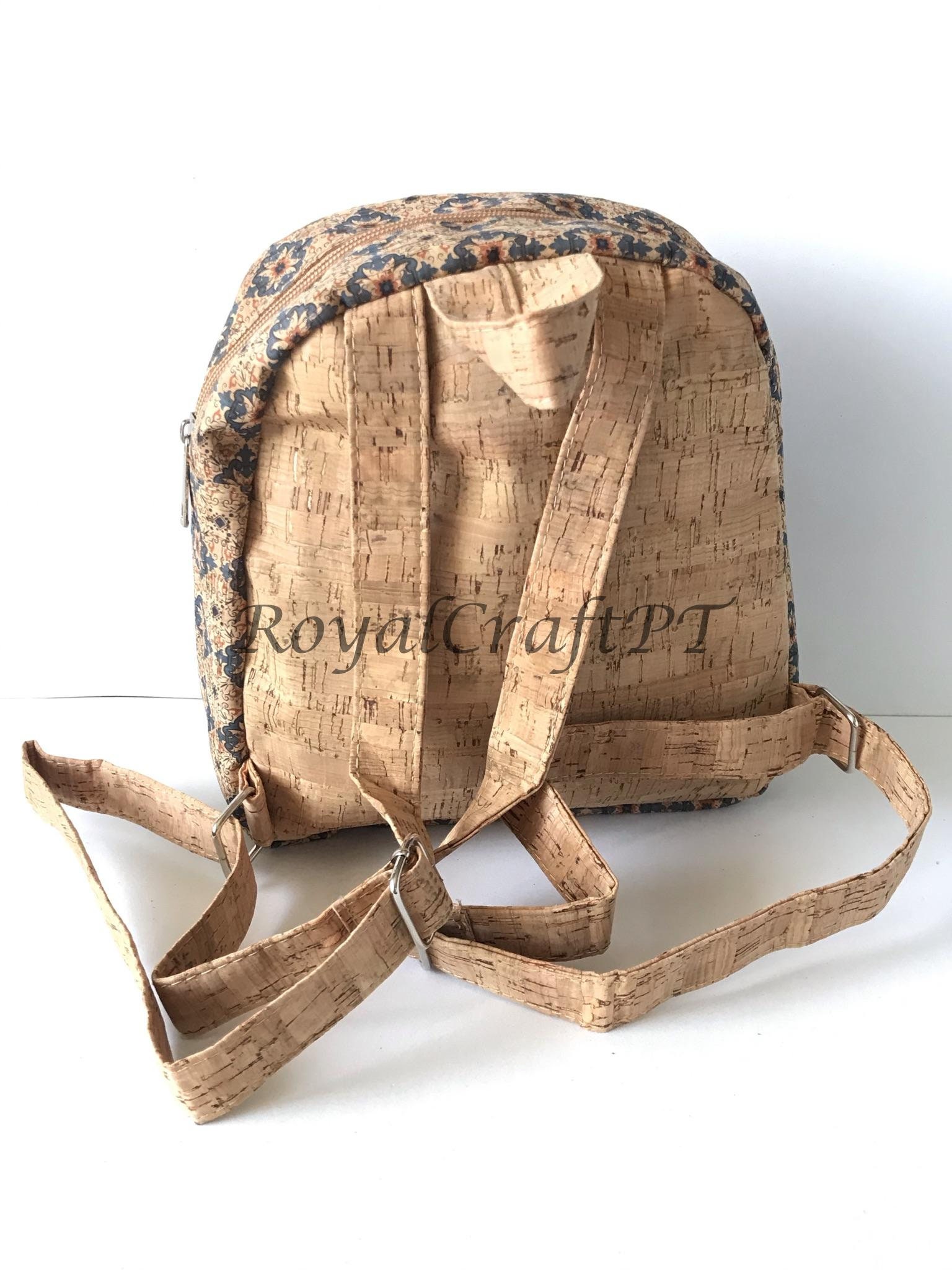 Cork Backpack for Women, Cork Bag, Vegan Bag, Natural  display picture 3