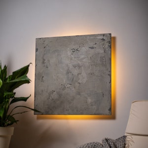 concrete lamp ART#35 plug in wall sconce. extra large wall art