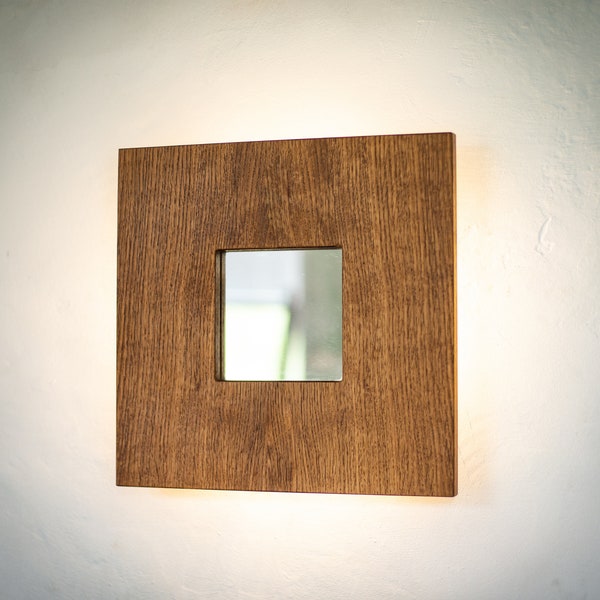 Wooden Mirror Sconce Etsy