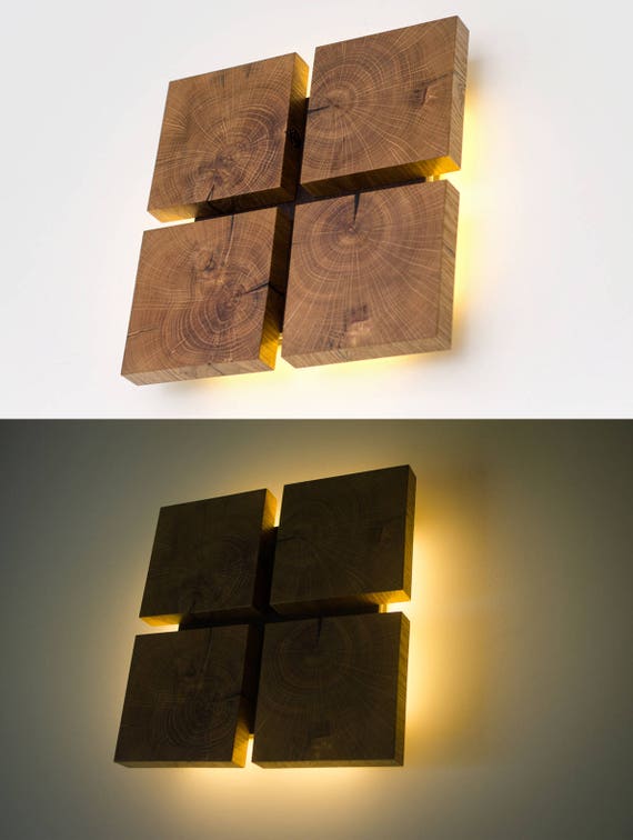 wooden bed lamp