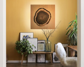 large wood wall ART#33 plug in wall sconce. wooden lamp