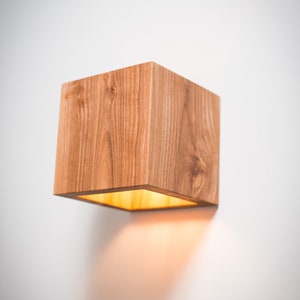 wooden wall sconce Q#492 above bed decor plug in wall sconce