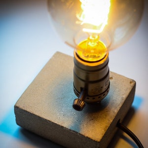 concrete table lamp XS#86 Edison lamp