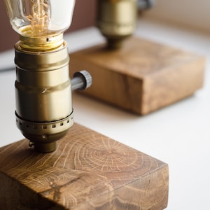 wood lamp XS#92 retro lamp. wooden lamp base Edison lamp