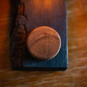 wooden desk lamp BLOCK345 burned oak. bedside lamp nightlight image 7