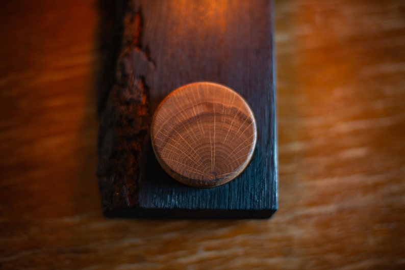 wooden desk lamp BLOCK345 burned oak. bedside lamp nightlight image 7