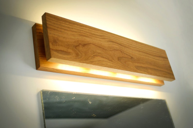 applique murale en bois SC643 lampe en bois. applique murale à brancher light oak