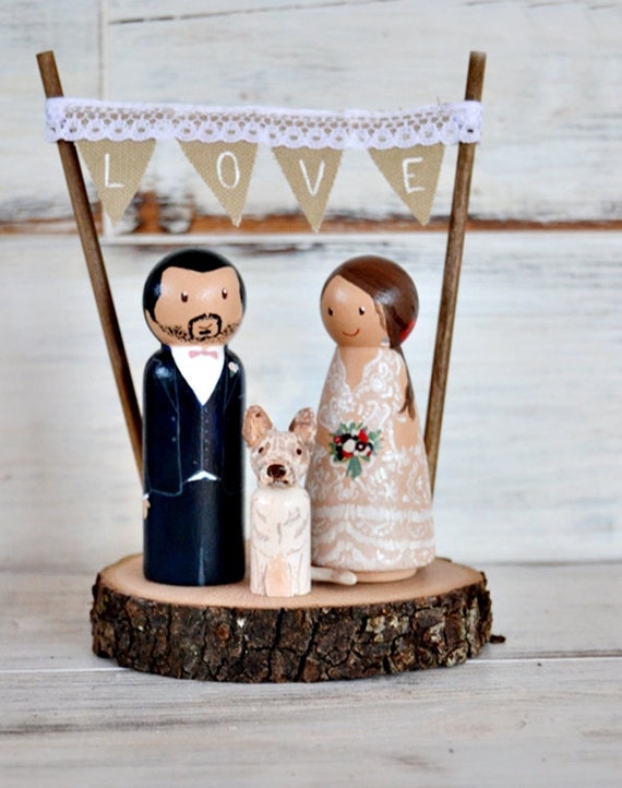 Muñecos tarta boda 100% PERSONALIZADOS - Pose 1 - Woowlow