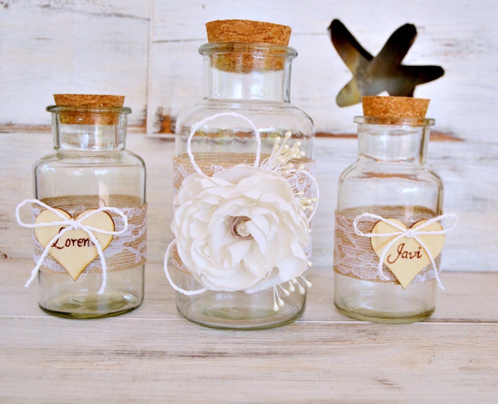 Vases Cérémonie du Sable de Mariage Personnalisé Kit pour Etsy France