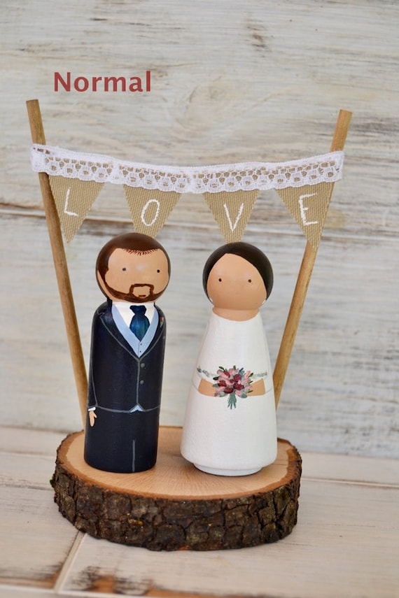 Muñecos tarta boda 100% PERSONALIZADOS - Pose 1 - Woowlow