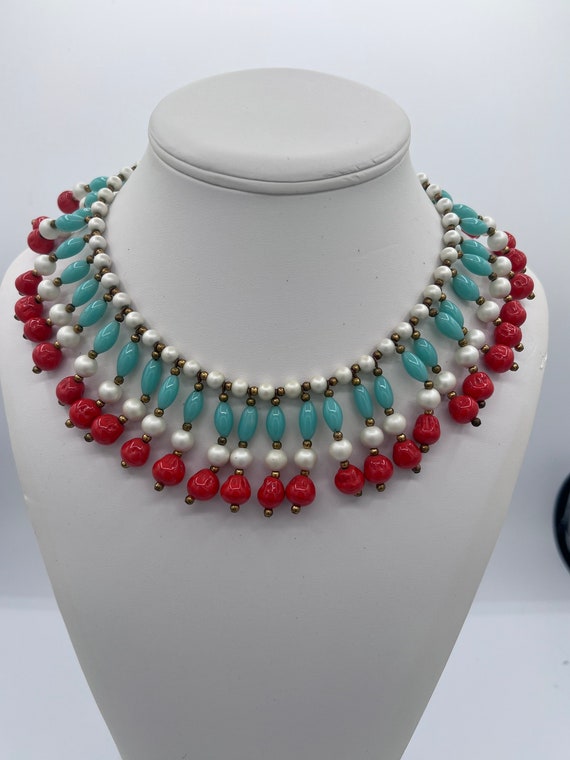 Miriam Haskell egyptian style bib necklace
