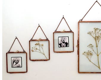Glass frame, wedding favors, little glass frame with closures for pictures, watercolours, lace collection, flowers.