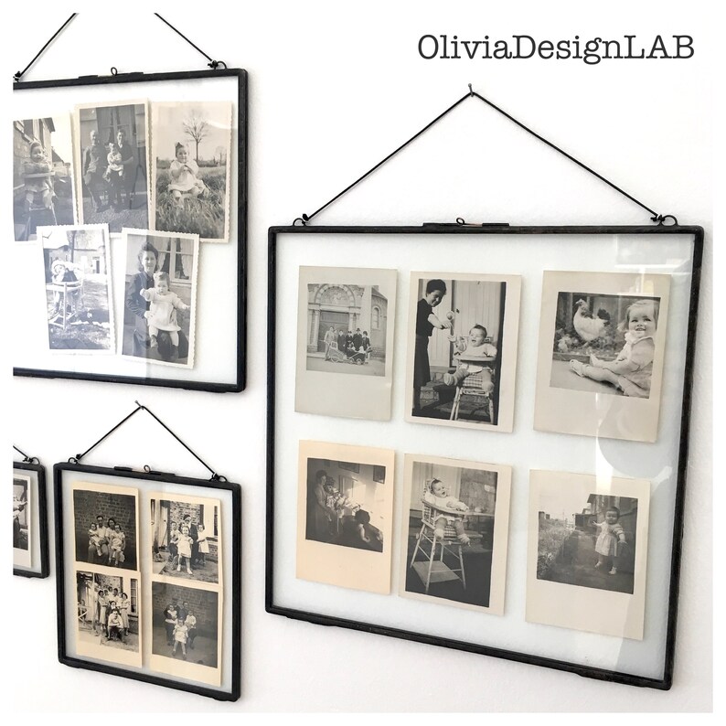 10 x 10 Glass floating frames wall art square glass frame Etsy