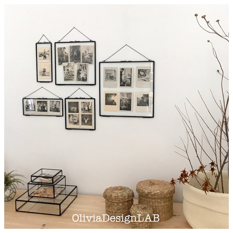 10 x 10 Glass floating frames wall art square glass frame Etsy