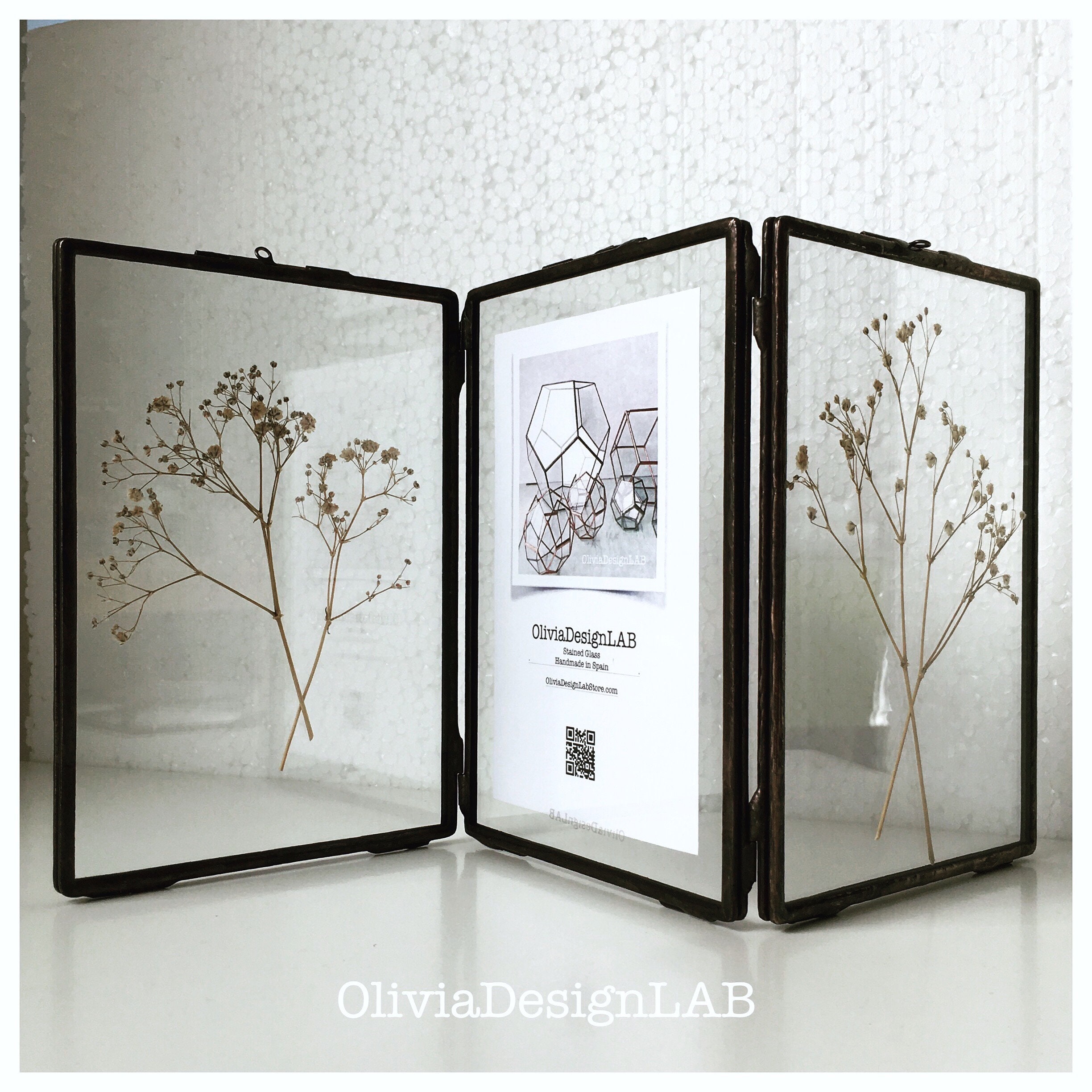 Cadre en verre triptyque de 7 x 5 pouces. Double cadre cadre Etsy