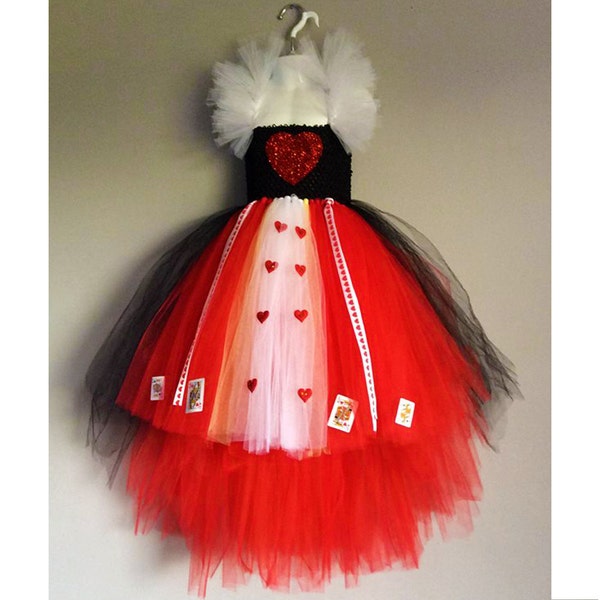 Kids Queen Of Hearts Tutu With Matching Headband 8+